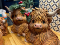 Large Highland Cow Ceramic Ornament